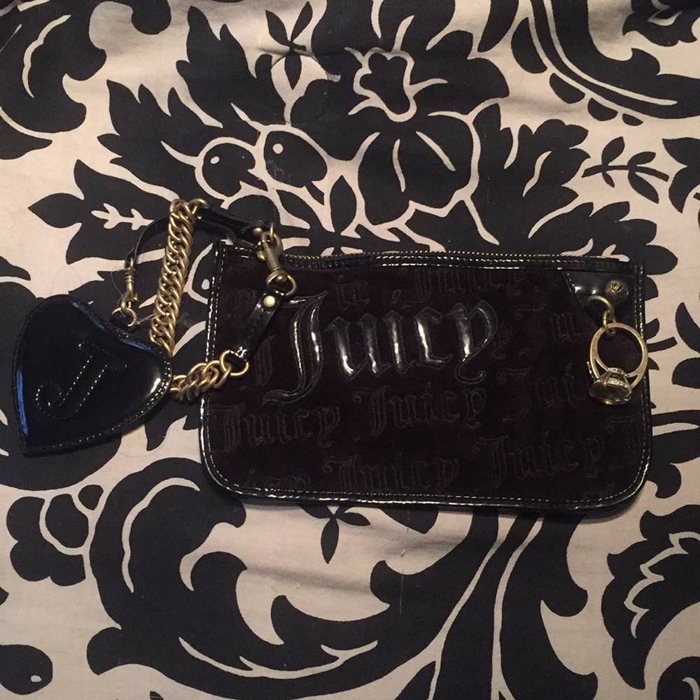 Juicy Couture Black Wristlet - perfect condition
